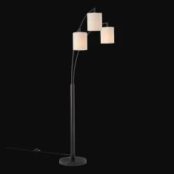 3 Linen Shade Floor Lamp