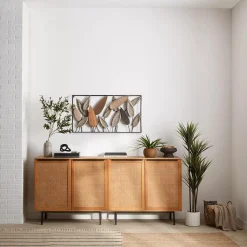 Artificial Exotic Floor Plant in White Pot