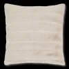 Beige Cougar Faux Fur Throw Pillow