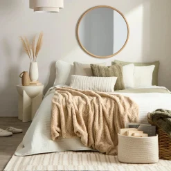 Beige Ellyn Faux Fur Throw