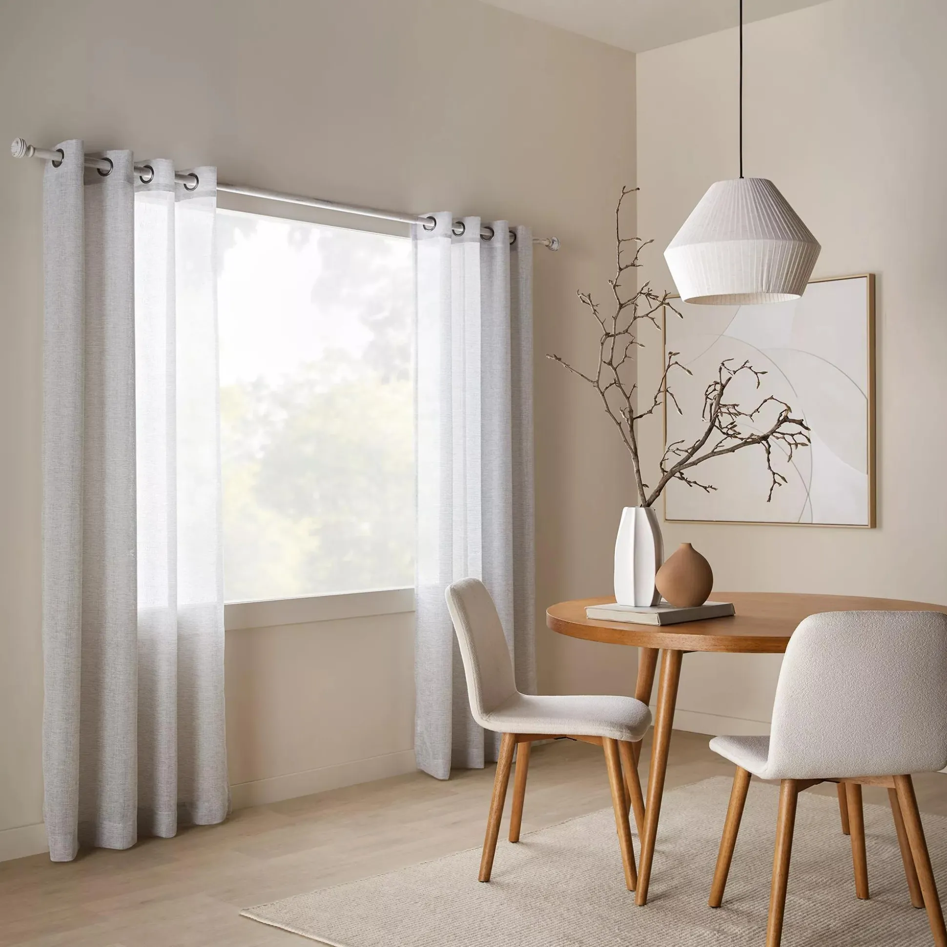 Beige Merlot Sheer Curtain