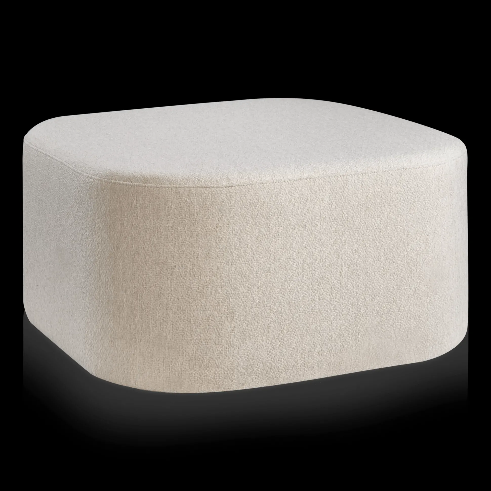 Black Coffee Table with Ottoman