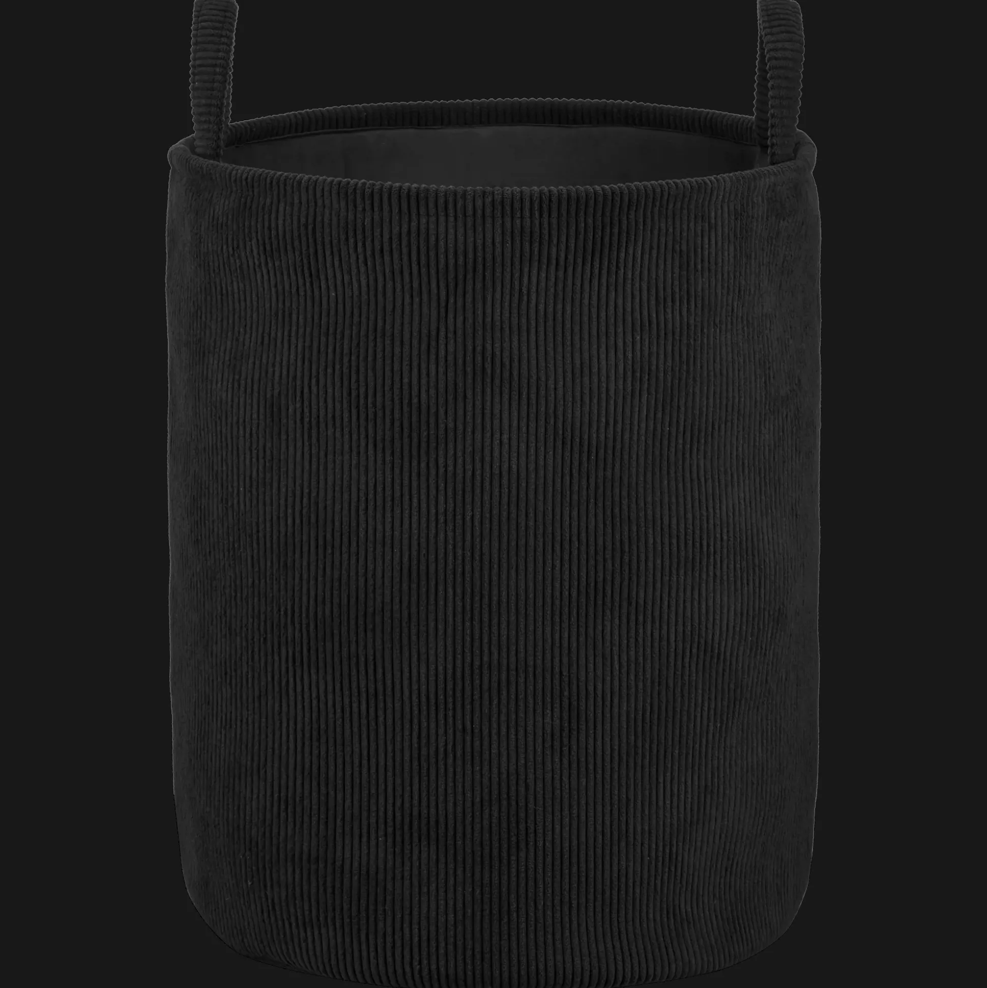 Black Corduroy Hamper