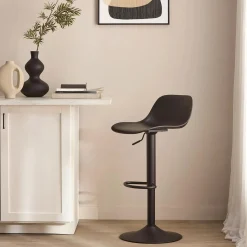 Black Metal & Plastic Bar Stool