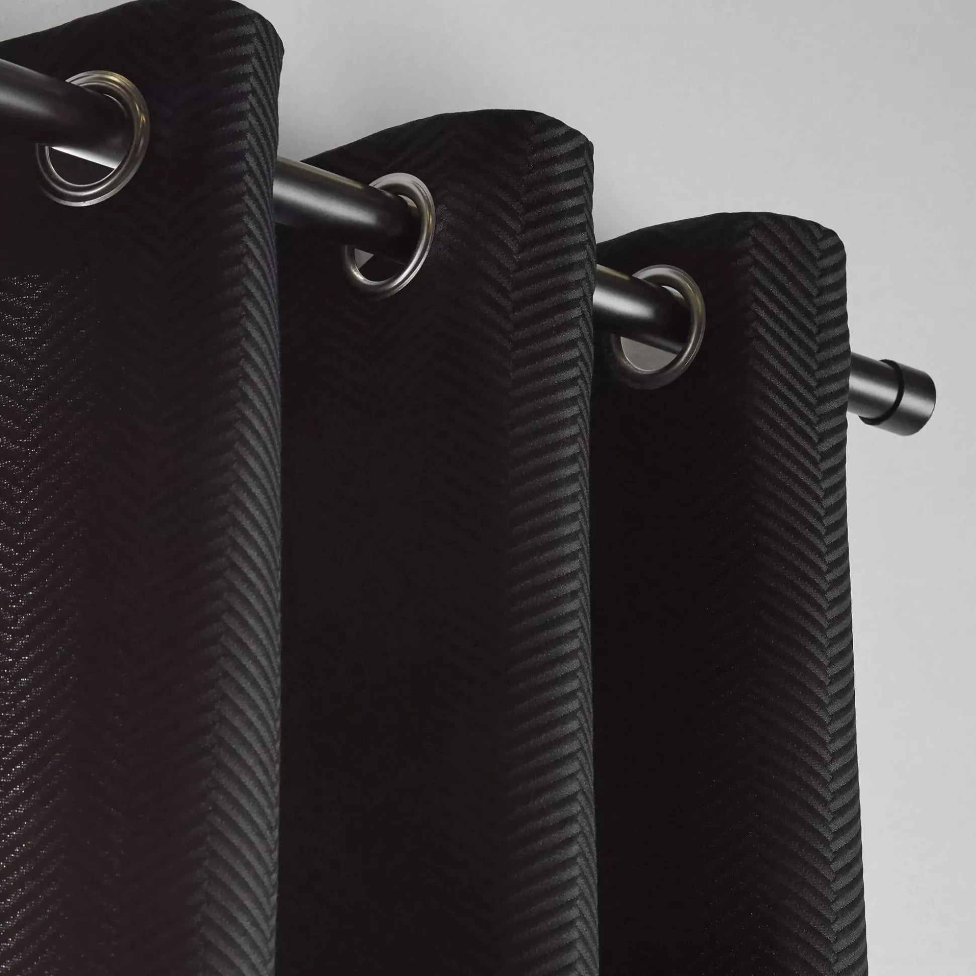 Black Quincy Panel Curtain