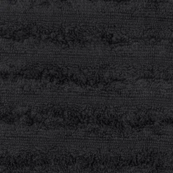 Black Ribbed Hand Towel