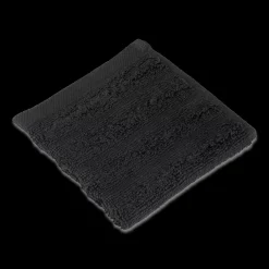 Black Ribbed Washcloth