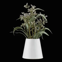 Blue Flowers in Ceramic Pot
