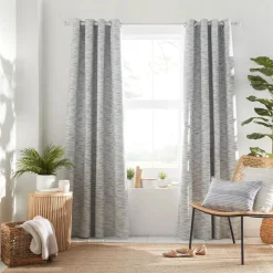Blue Hadas Grommet Blackout Curtain