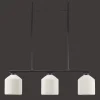 3-Bulb Metal and Ceramic Ceiling Lamp