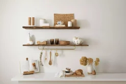 Ceramic & Wood Butter Dish