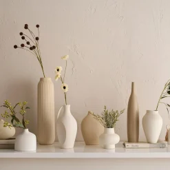 Ceramic Engraved Floor Vase