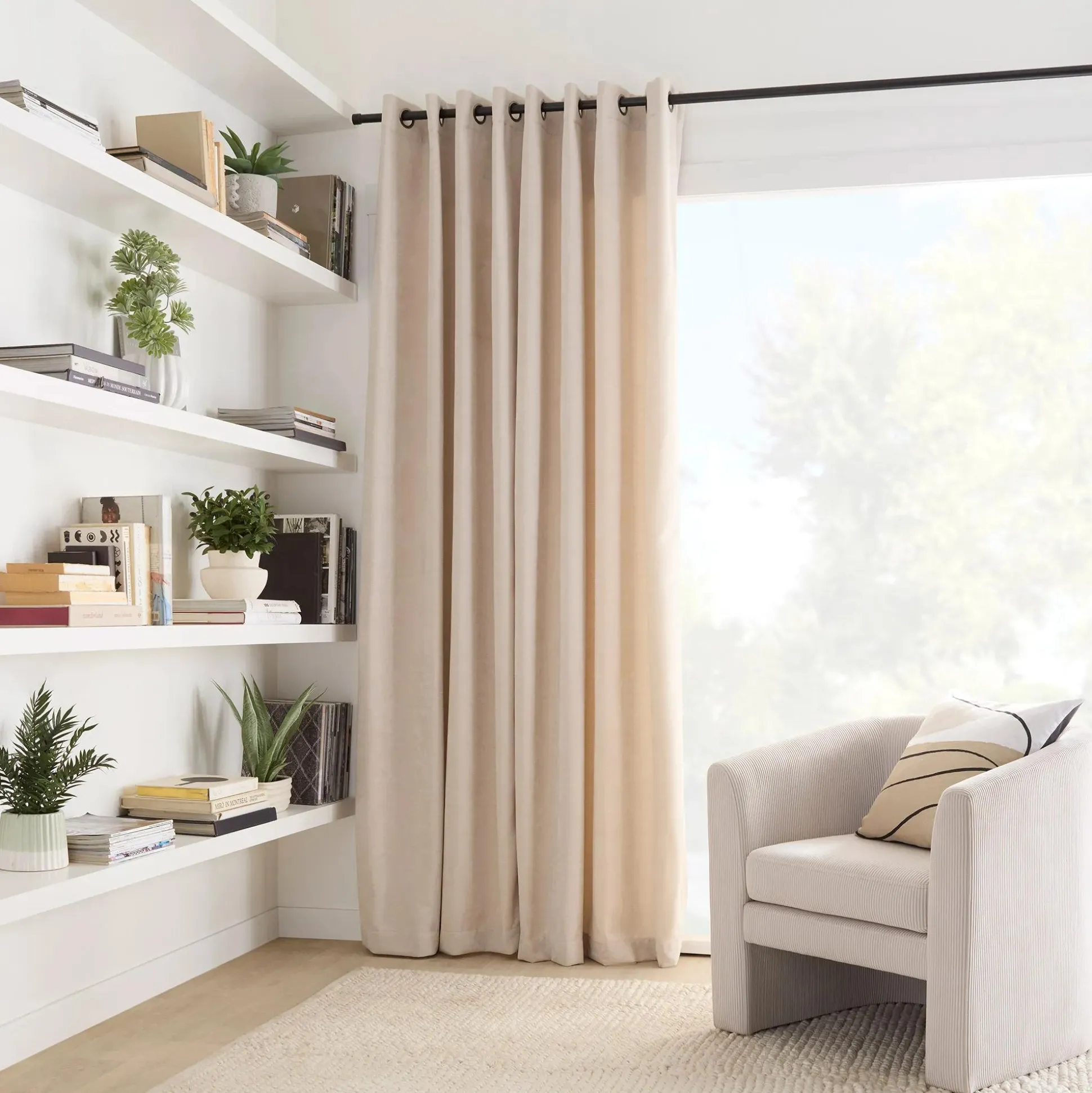 Charcoal Emile Panel Curtain