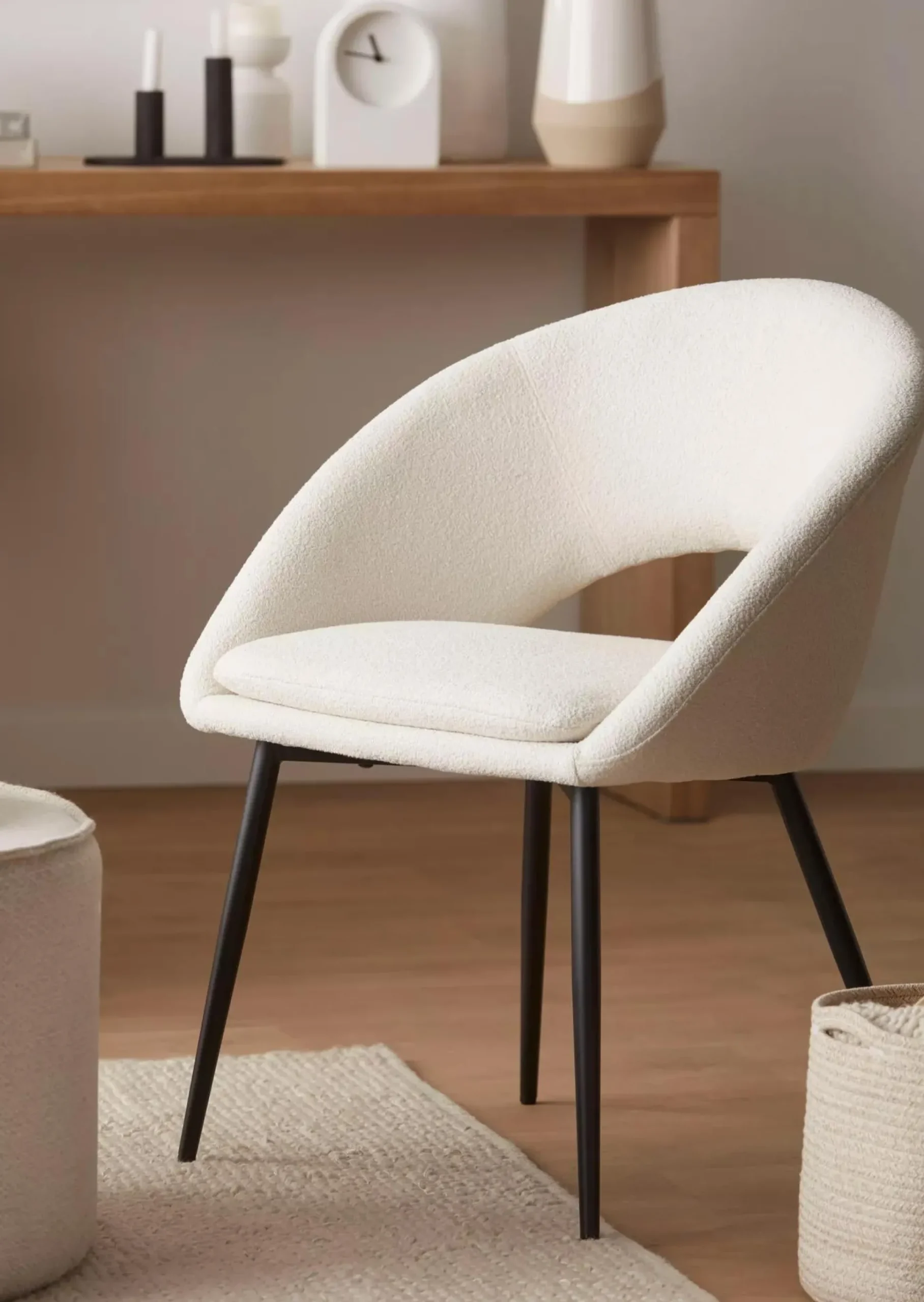 Fabric and Metal Dining Chair
