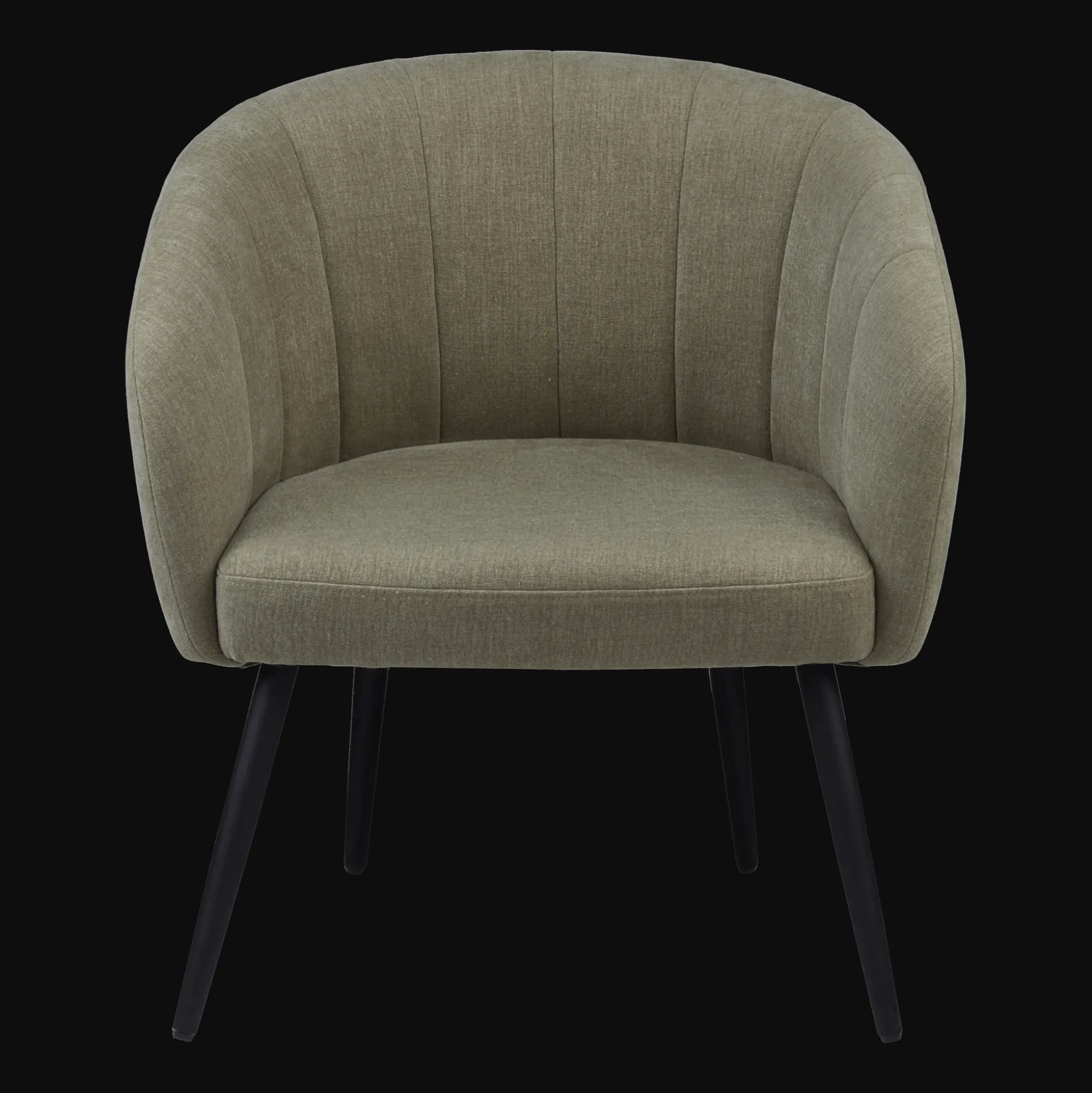 Fabric and Metal Wood Effect Accent Chair