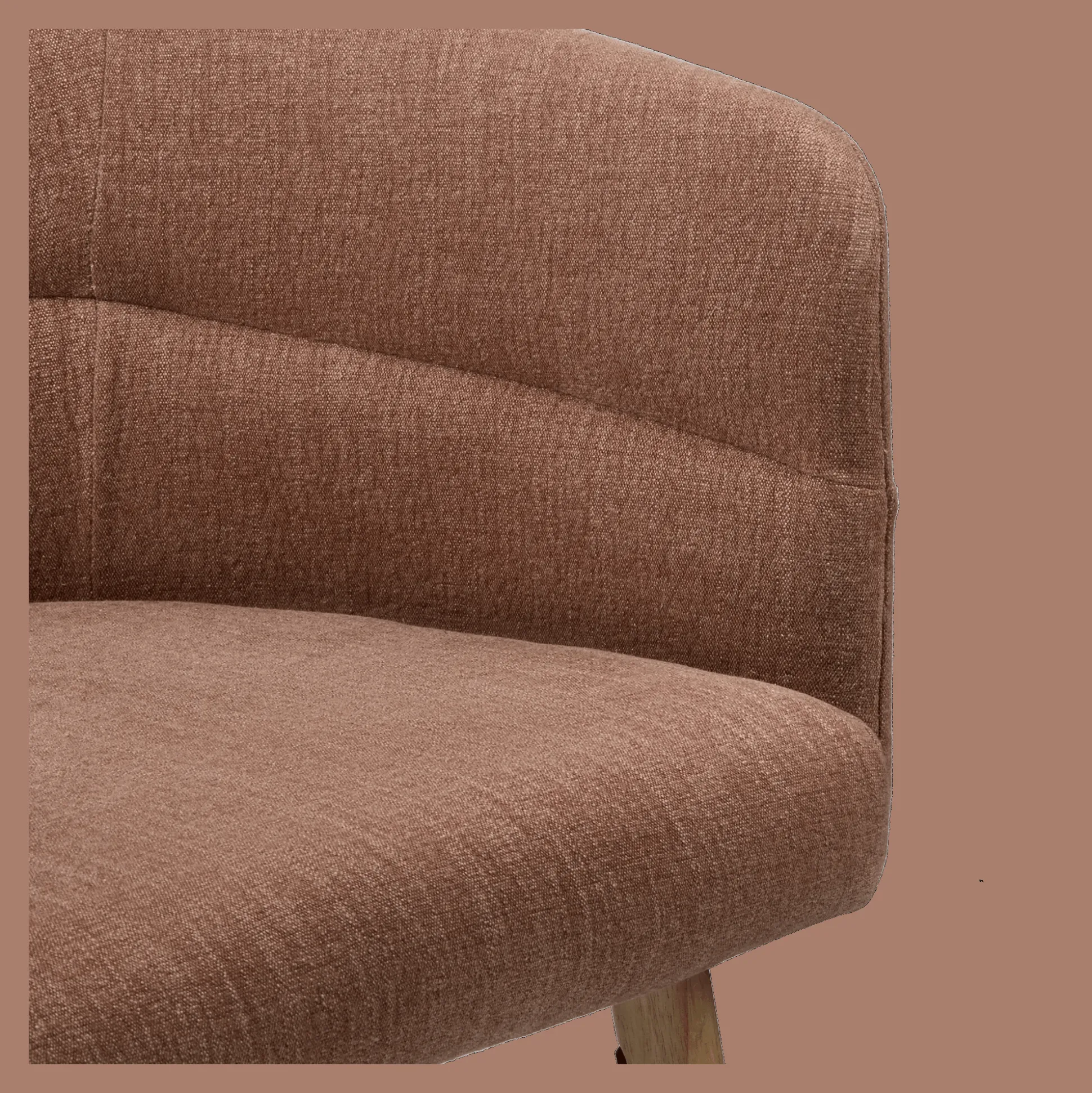 Fabric and Wood Accent Chair