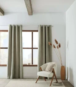 Fabric and Wood Accent Chair
