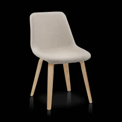 Fabric and Wood Dining Chair