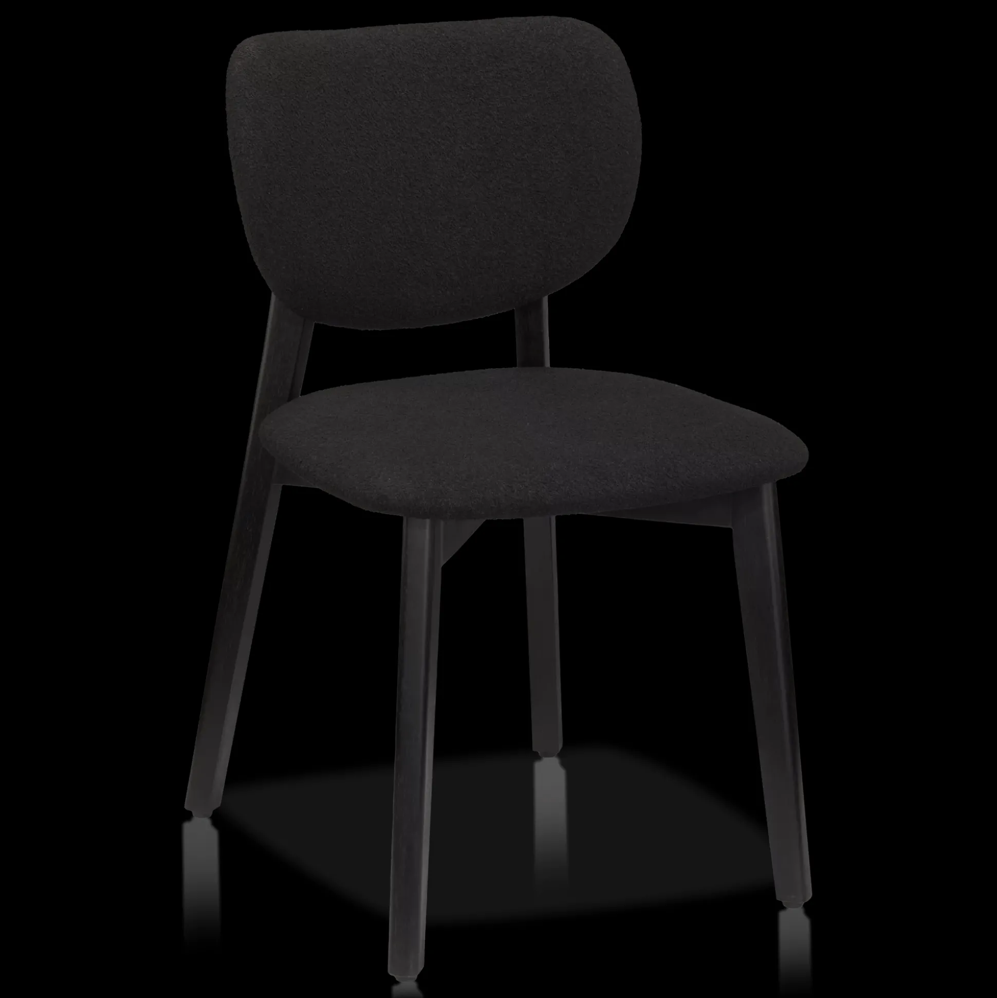 Fabric and Wood Dining Chair