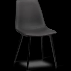 Faux Leather and Metal Dining Chair