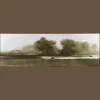 Gel-Embellished Watercolor Landscape Framed Art