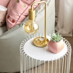 Gold Table Lamp With Scalloped Base