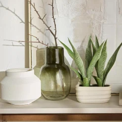 Green Glass Vase