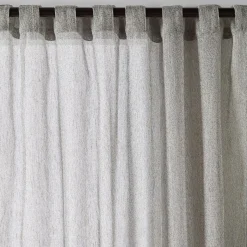 Grey Eneca Back-Tab/Rod-Pocket Curtain