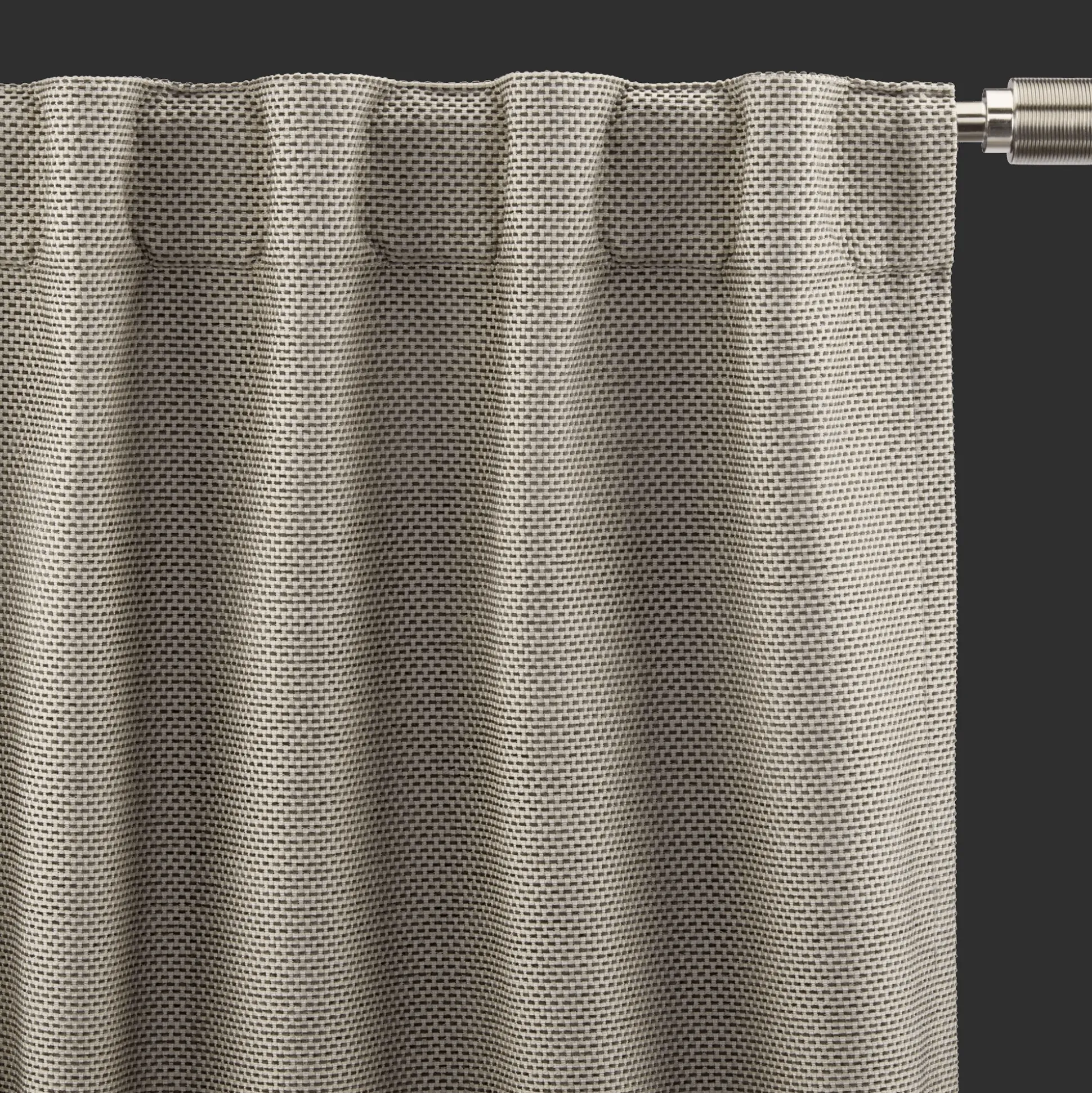 Grey Ortega Blackout Back-Tab Curtain