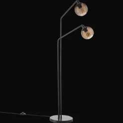 2-Head Glass Floor Lamp