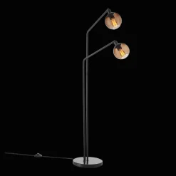 2-Head Glass Floor Lamp