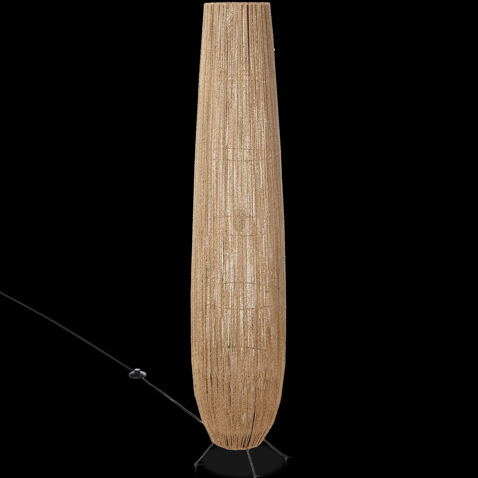 Hemp Rope Tube Floor Lamp
