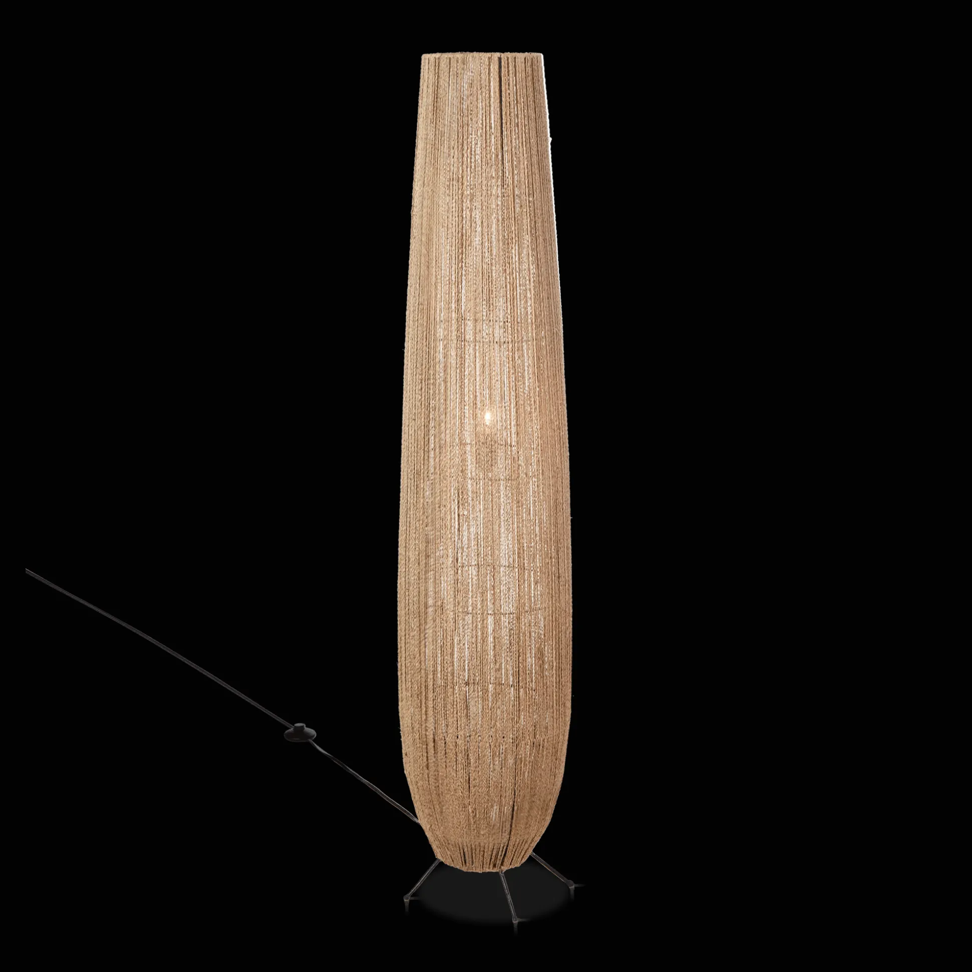 Hemp Rope Tube Floor Lamp