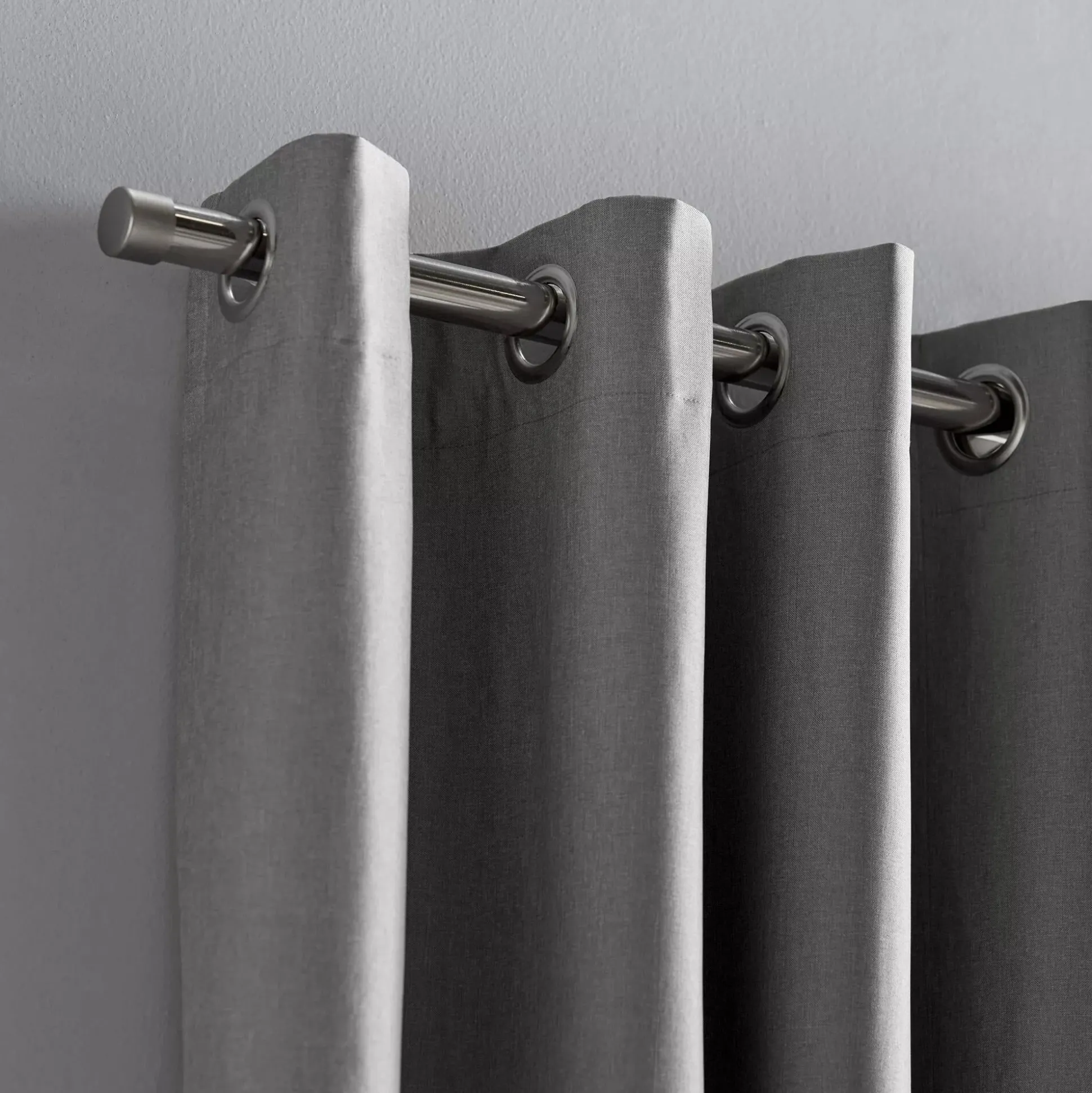 Light Grey Chambray Blackout Curtain