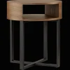 Metal and Walnut Side Table