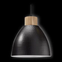 Metal and Wood Ceiling Lamp