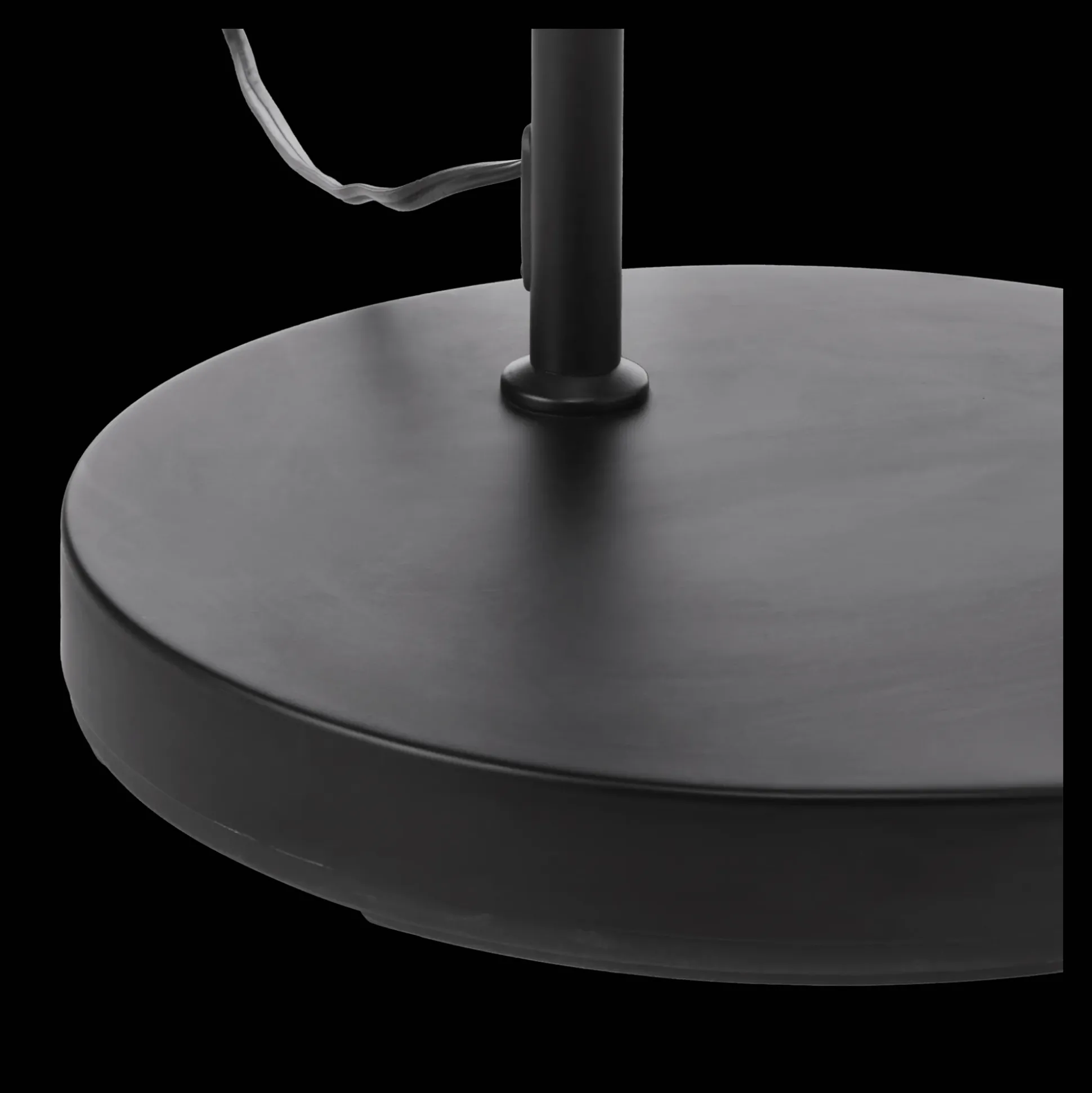 Metal Floor Lamp with Black Shade