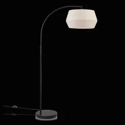 Metal Floor Lamp with White Shade