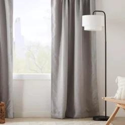 Metal Floor Lamp with White Shade