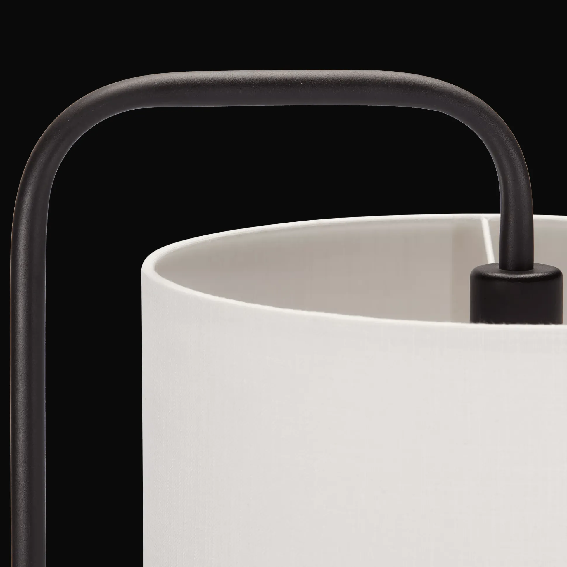 Metal Floor Lamp with White Shade