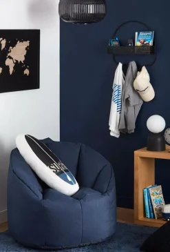 Navy Canvas Bean Bag