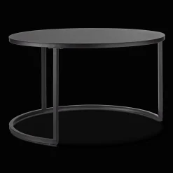 Nesting Coffee Table - Black Metal and Natural Wood