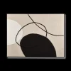 Neutral Oval Abstract Painted Canvas