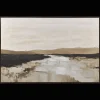 Neutral River Landscape Framed Art