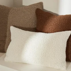 Off White Doodle Boucle Decorative Throw Pillow