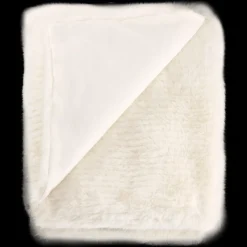 Off White Maddox Faux Fur Throw