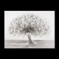 Oil Painted Embellished Tree Canvas