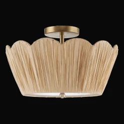 Raffia Scalloped Ceiling Lamp