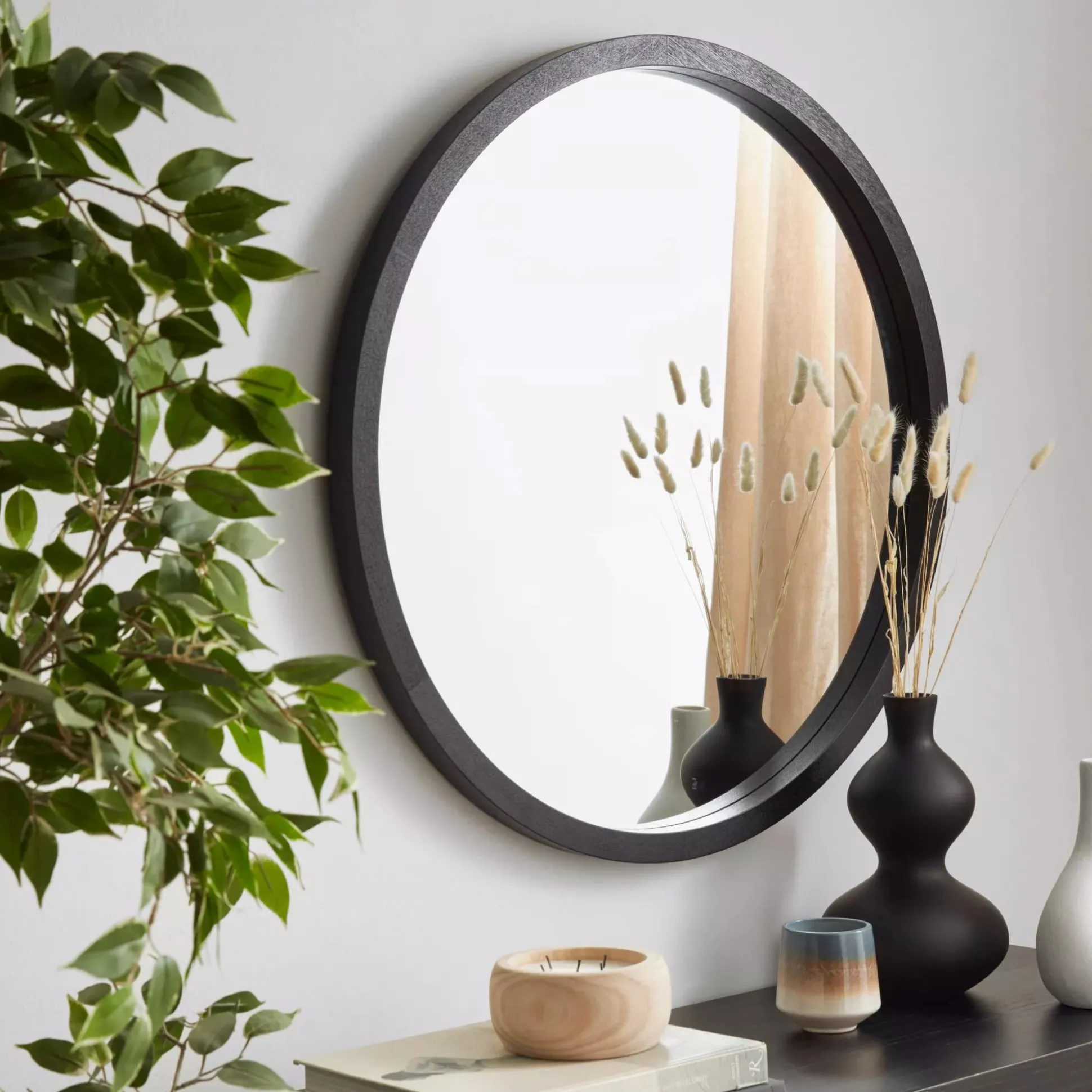Round Framed Mirror
