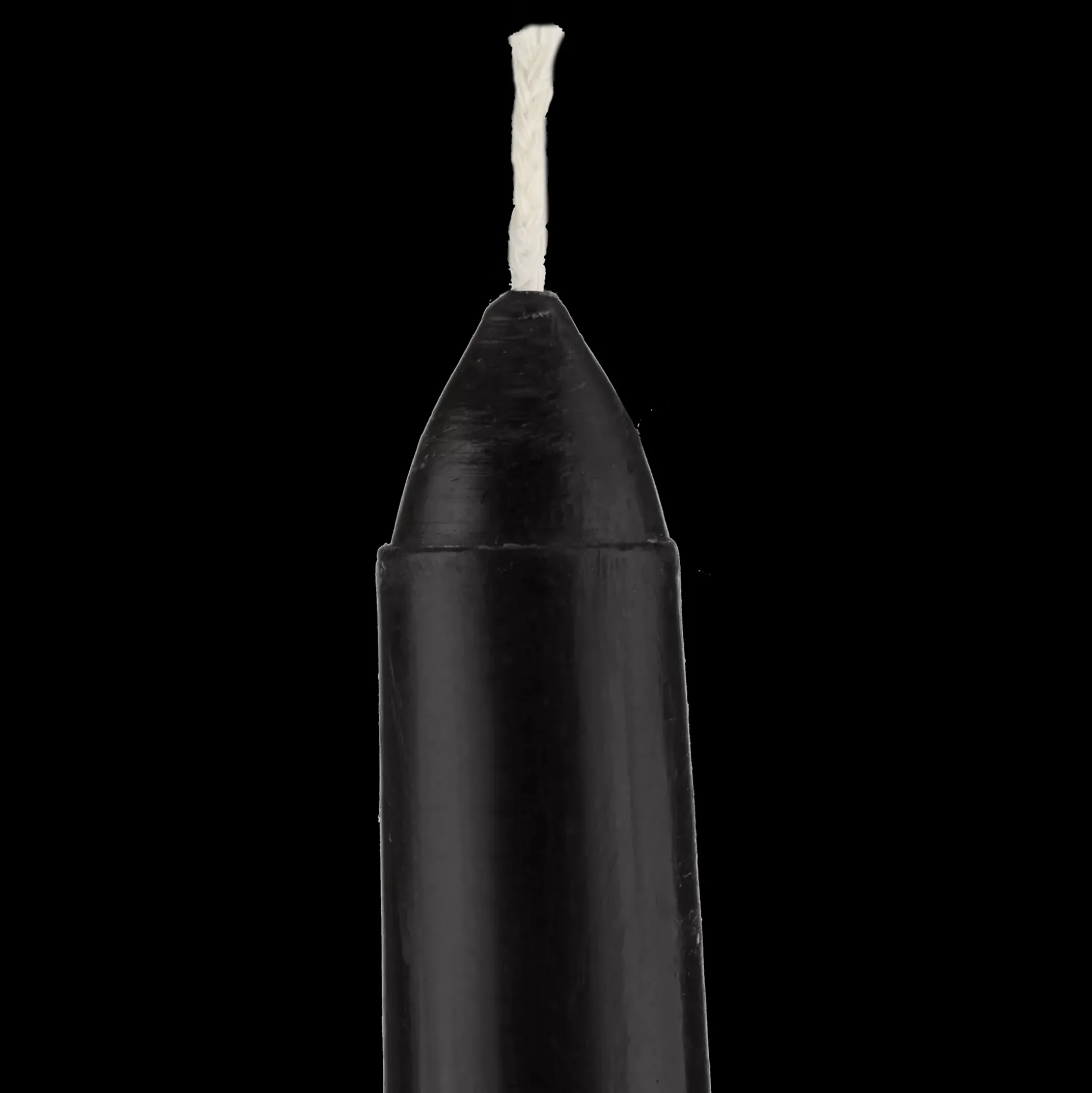 Set of 8 Unscented Tapered Black Candles